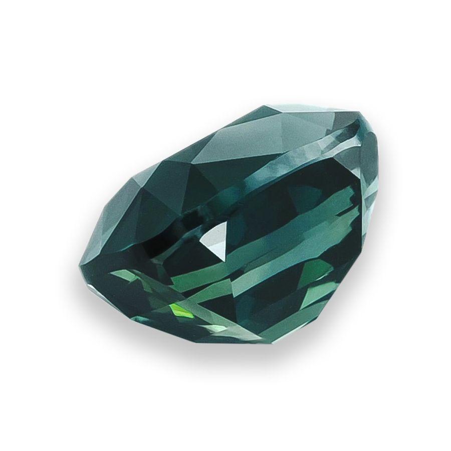 Dark Red Tantalite Crystal in Greenish Blue Sapphire: A Striking World Hidden Inside a Gem