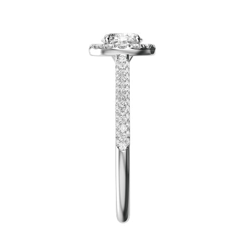 Round Lab-grown Diamond Bridal Ring — side