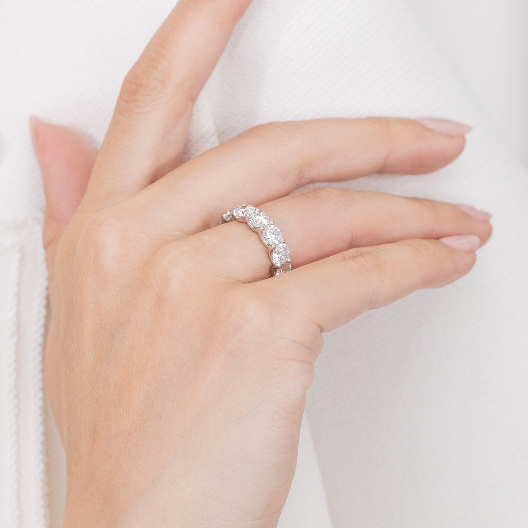 4.50ct Round Diamond U Gallery Platinum Eternity Band