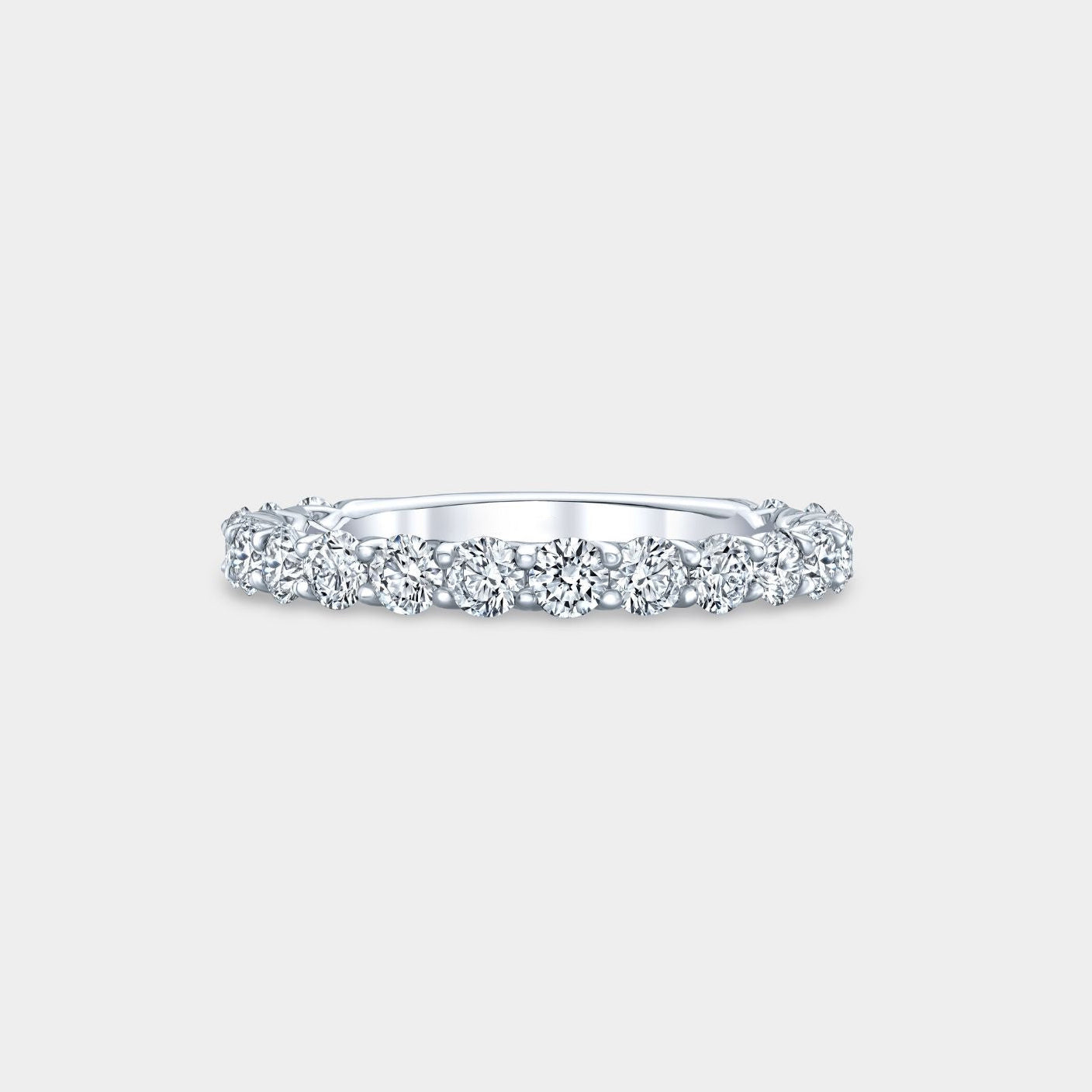 1ct Lab Grown Round Diamond Eloise Trellis Platinum 2.50mm Wedding Band