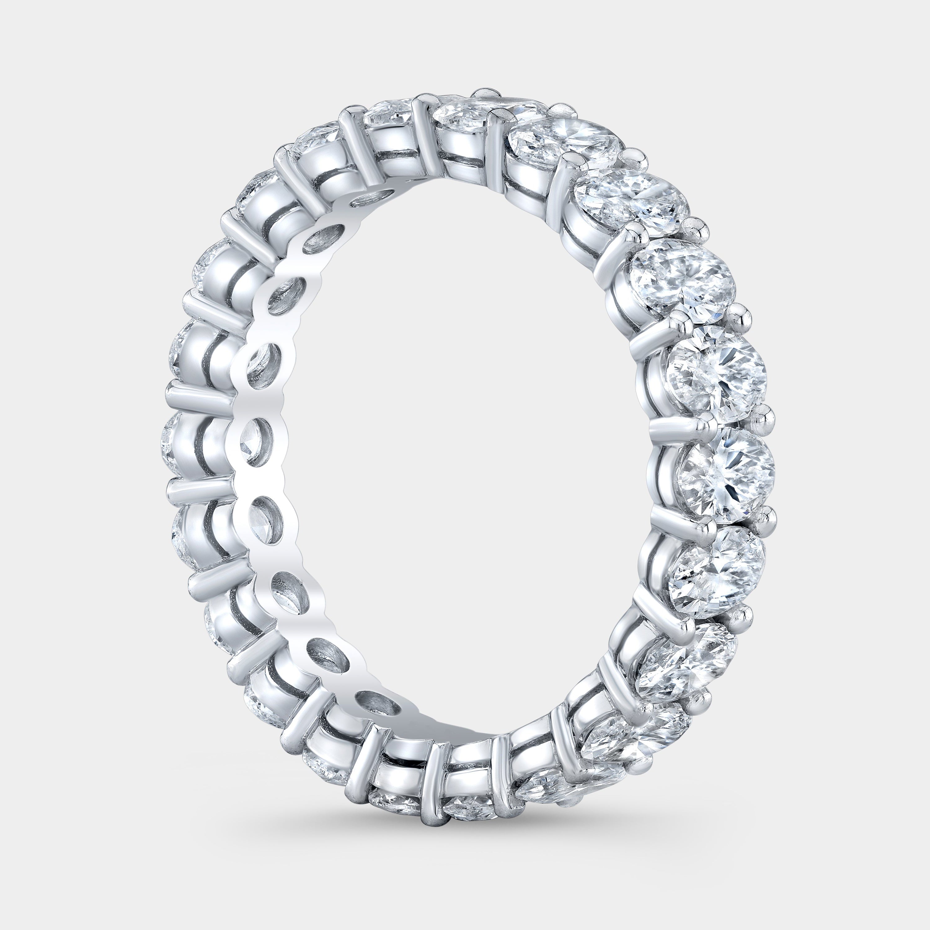 2.75ct Oval Diamond Platinum Eternity Band