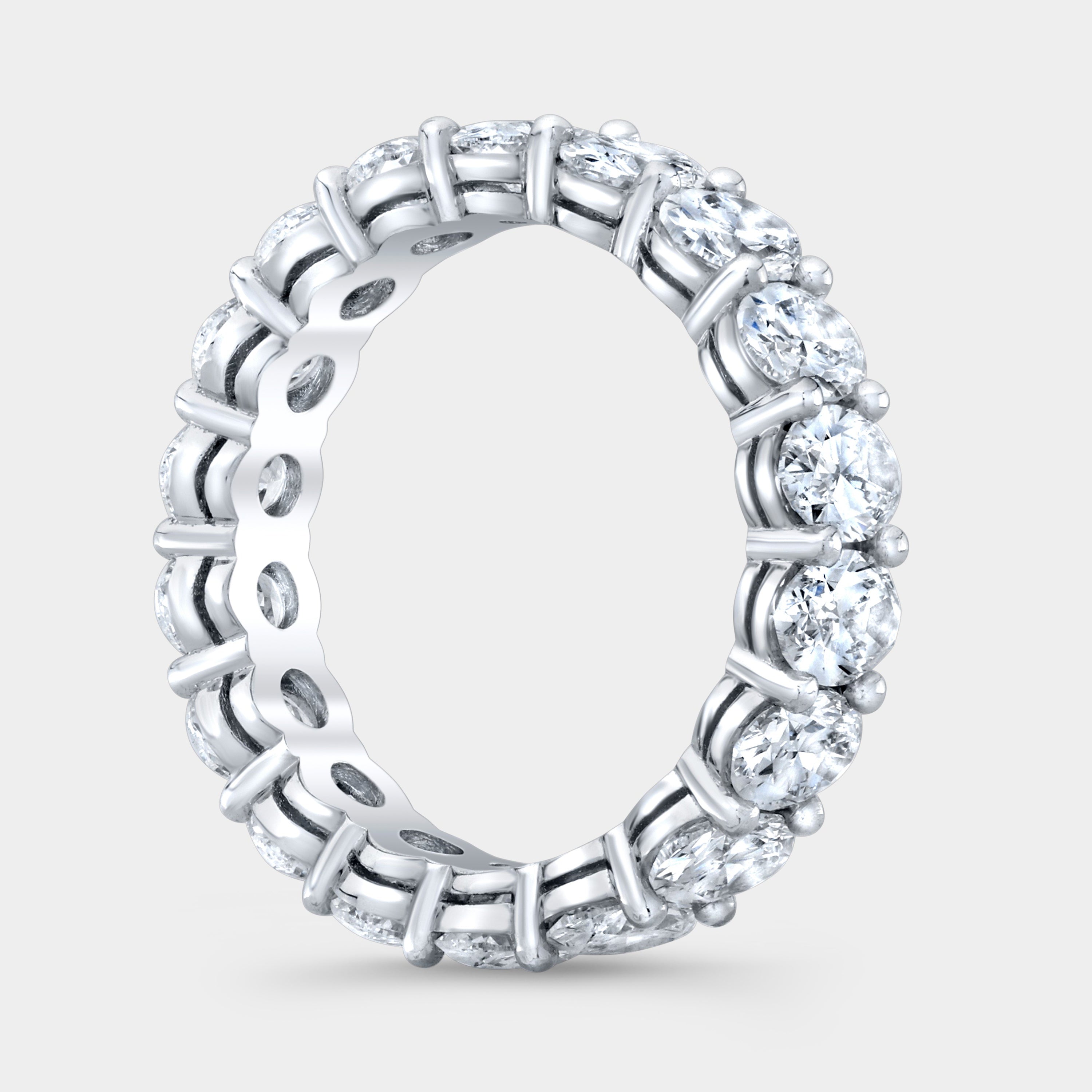 3.75ct Oval Diamond Platinum Eternity Band