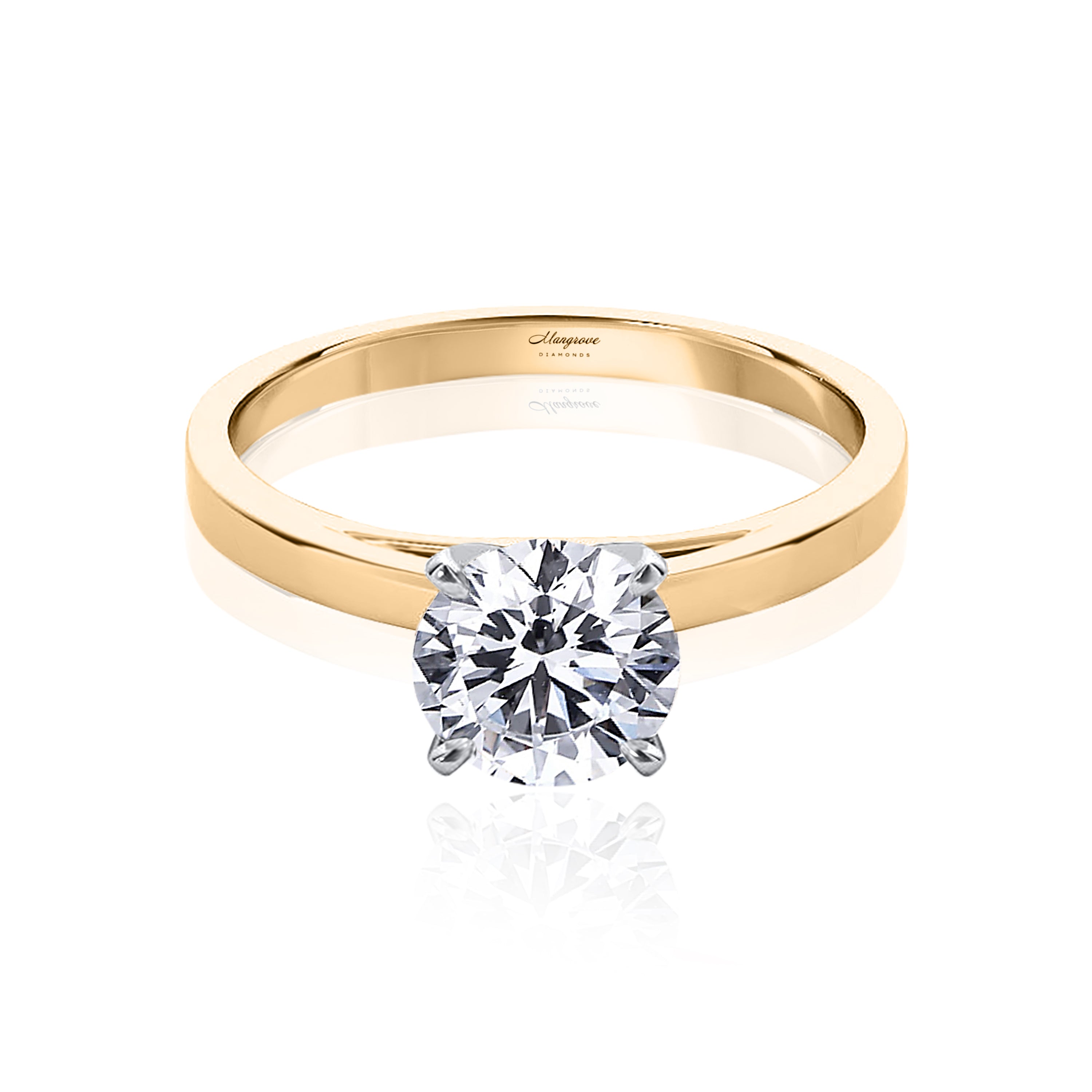 #Metal_14K Yellow Gold#Prong_Standard#Shape_Heart#Metal_18K Yellow Gold#Prong_6#Shape_Round