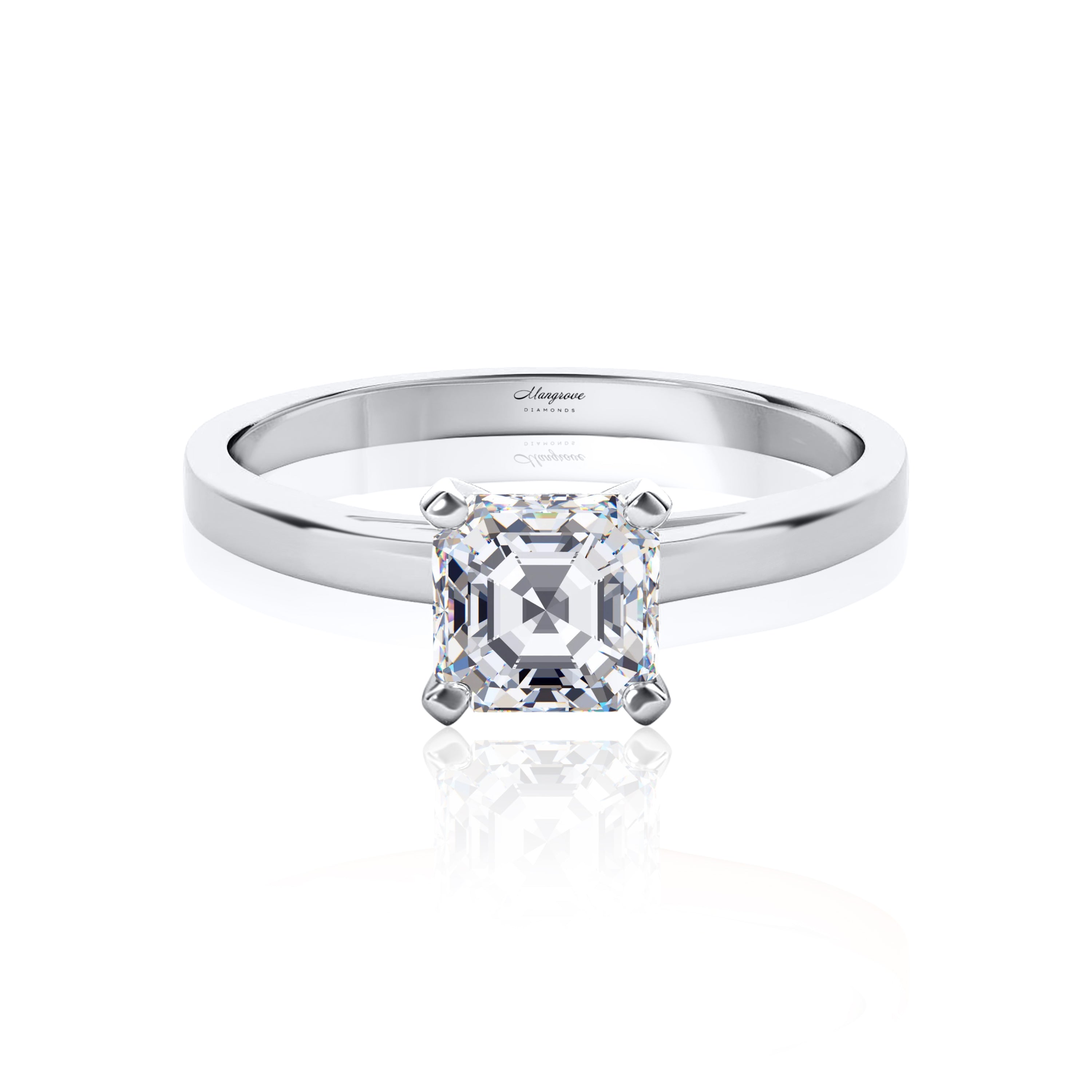 #Metal_14K White Gold#Prong_Standard#Shape_Asscher#Metal_18K White Gold#Metal_Platinum