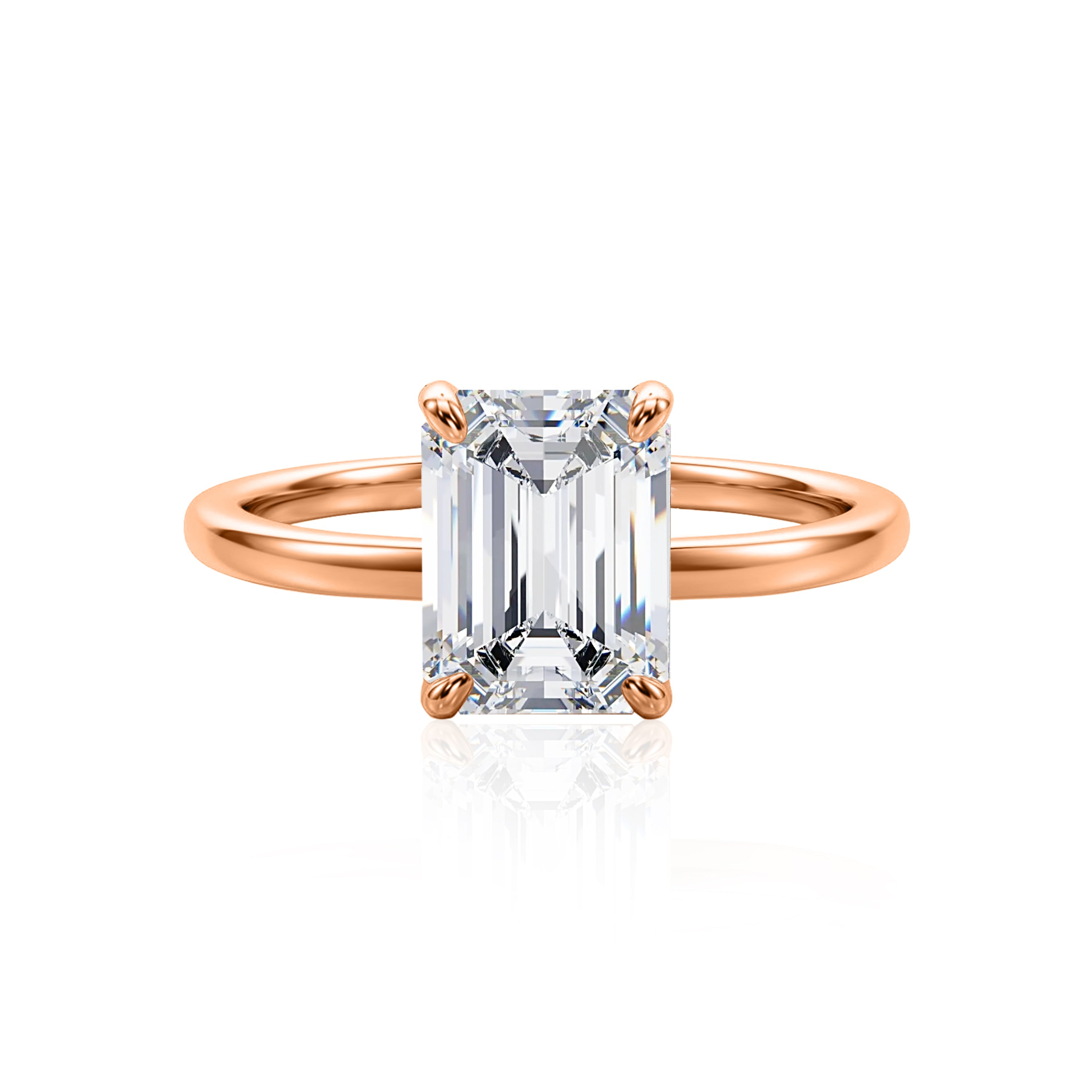 #Metal_14K Rose Gold#Shape_Emerald