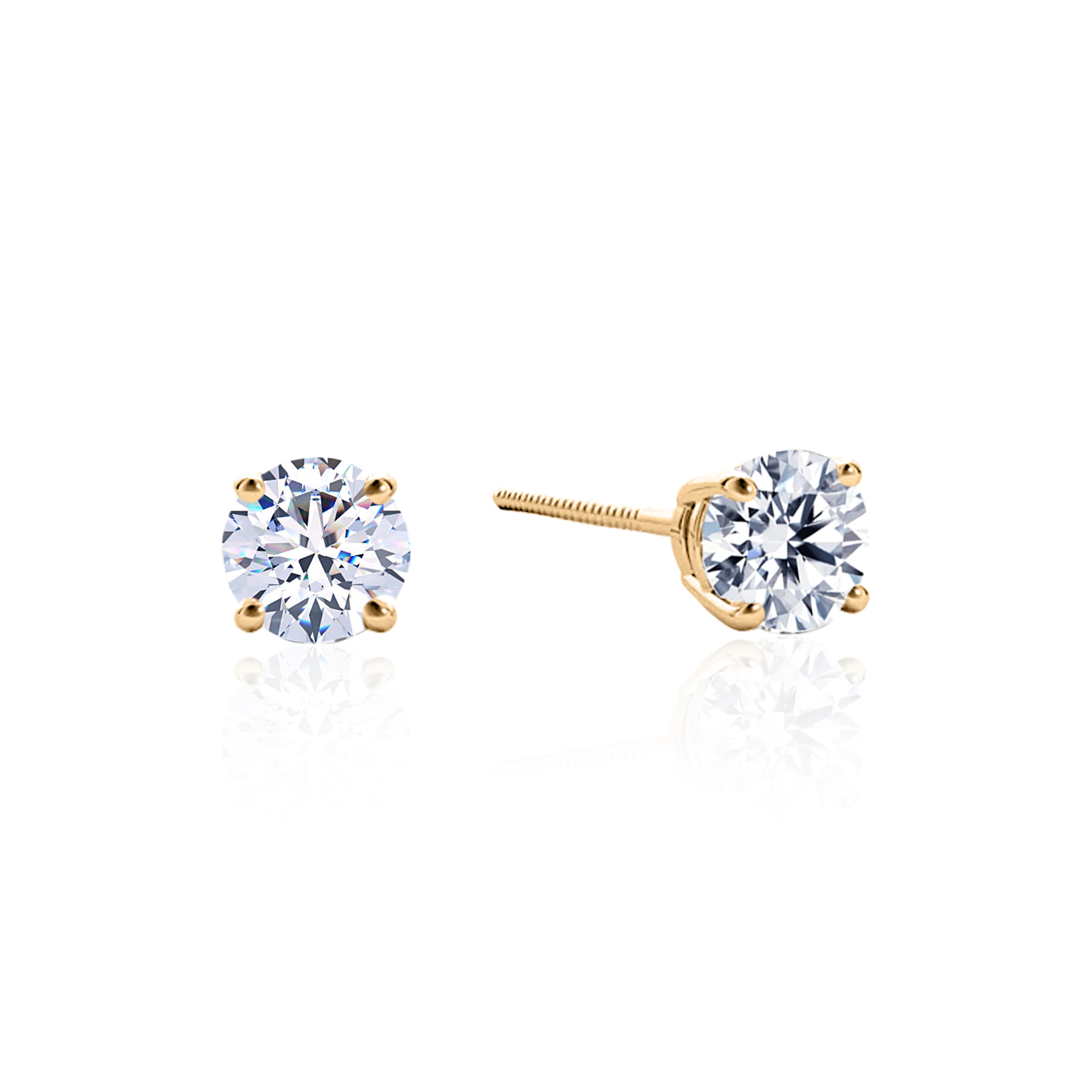 #Metal_14K Yellow Gold#Total Carat Weight_1/2#Post Type_Threaded / Screw On and Off