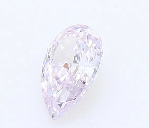 0.15ct Pear Natural Diamond (Colour Light Pink, Clarity VS2, Cut EX, GIA Certified)