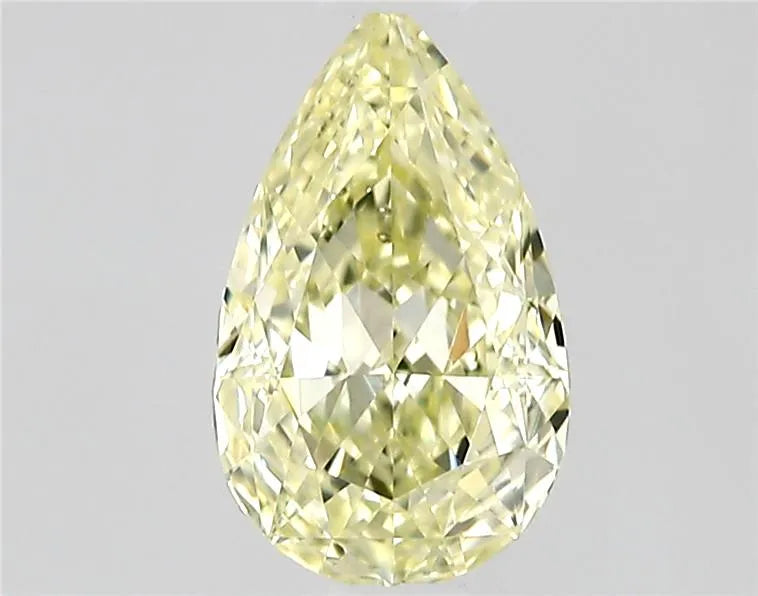 0.32ct Pear Natural Diamond (Colour Fancy Light Yellow, Clarity VS2, Cut EX, GIA Certified)
