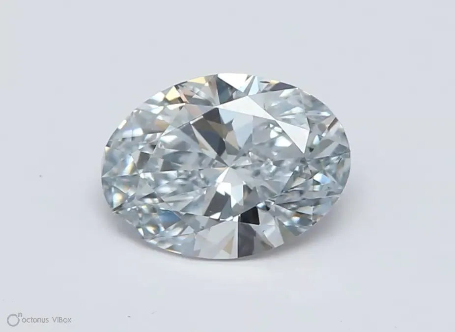 0.50ct Oval Natural Diamond (Colour Very Light Blue, Clarity VS2, GIA Certified)