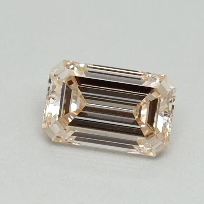 0.54ct Emerald Lab Grown Diamond (Colour Light Pinkish Brown, Clarity VS1, IGI Certified)