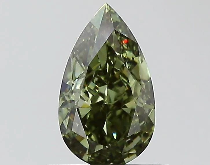 0.70ct Pear Natural Diamond (Colour Fancy Dark Green, Clarity VS2, GIA Certified)