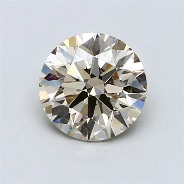 0.90ct Round Natural Diamond (Colour Fancy Light Brown, Clarity VS2, Cut EX, IGI Certified)