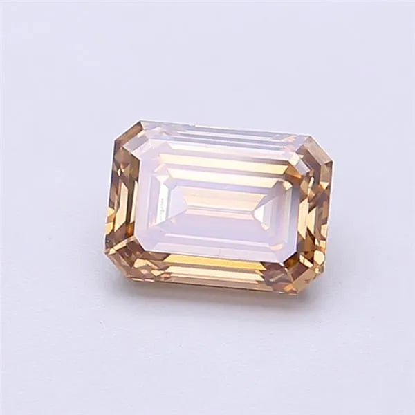1.02ct Emerald Lab Grown Diamond (Colour Fancy Brown, Clarity VVS2, IGI Certified)