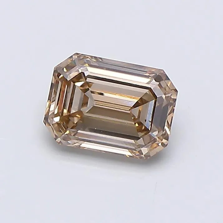 1.07ct Emerald Lab Grown Diamond (Colour Fancy Brown, Clarity VS1, IGI Certified)