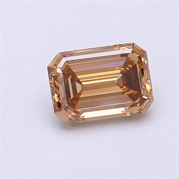 1.09ct Emerald Lab Grown Diamond (Colour Fancy Brown, Clarity VVS2, IGI Certified)