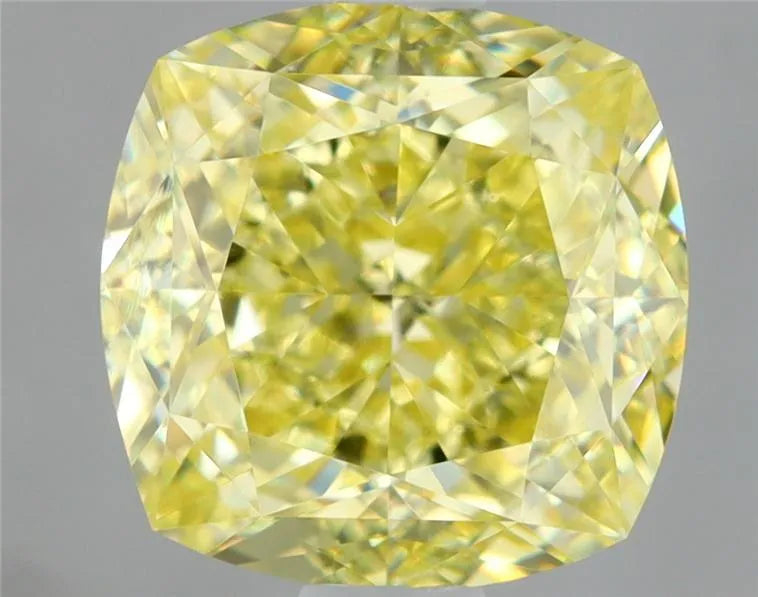 1.23ct Cushion brilliant Natural Diamond (Colour Fancy Yellow, Clarity IF, GIA Certified)