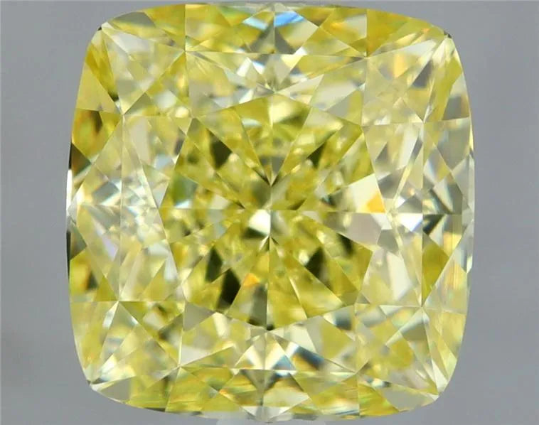 1.23ct Cushion brilliant Natural Diamond (Colour Fancy Yellow, Clarity IF, GIA Certified)