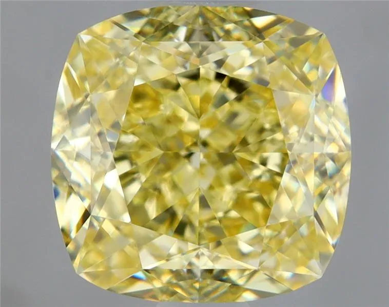 1.25ct Cushion brilliant Natural Diamond (Colour Fancy Yellow, Clarity IF, GIA Certified)