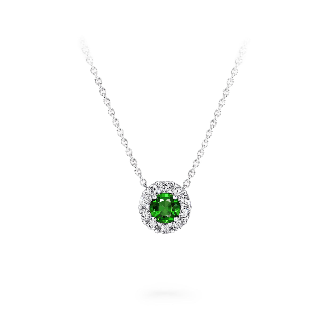 Emerald Halo Pendant