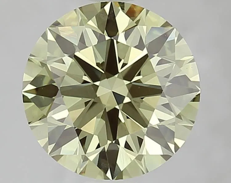 3.01ct Round Lab Grown Diamond (Colour Fancy Vivid Green, Clarity VS1, Cut ID, IGI Certified)