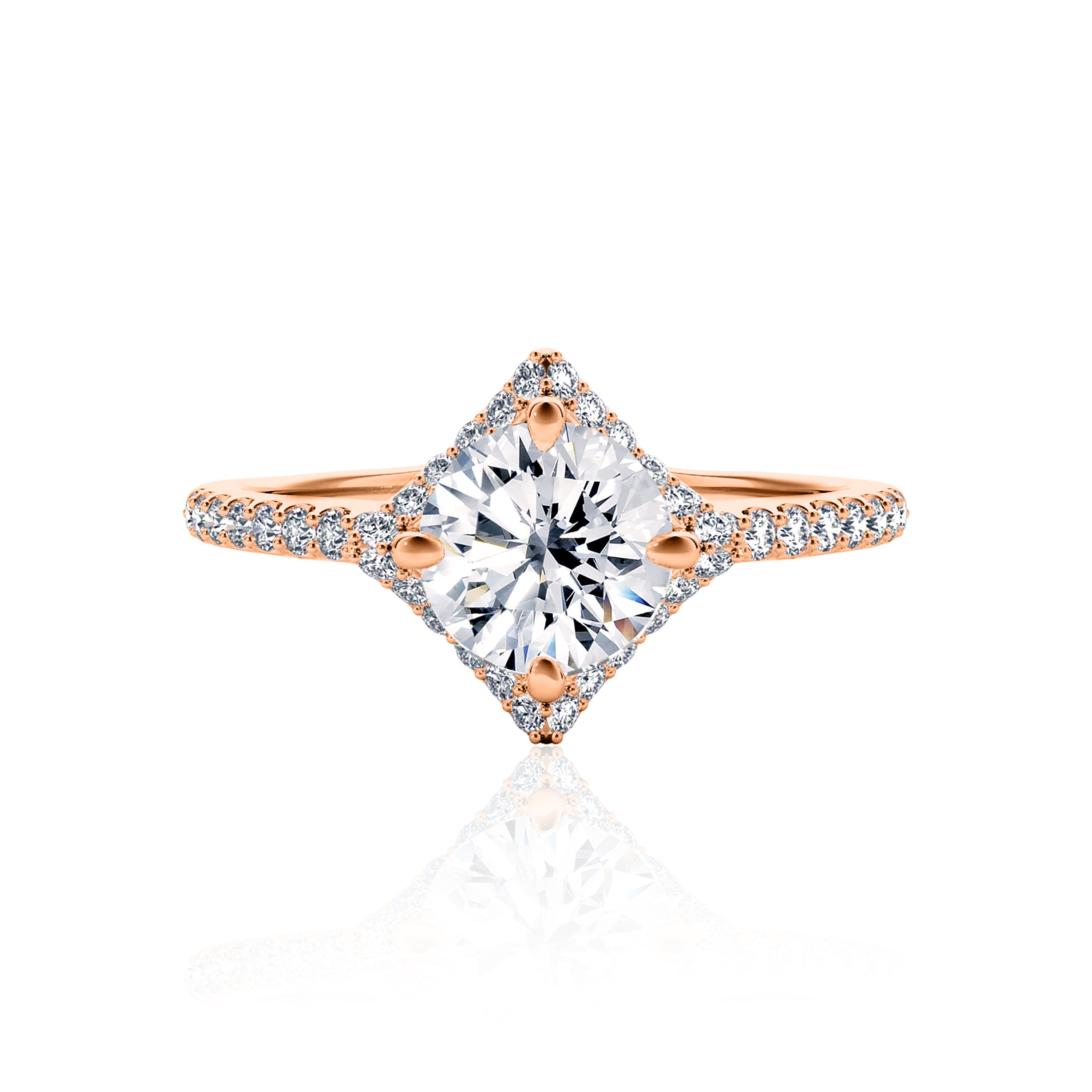 #Metal_14K Rose Gold#Prong_Standard#Shape_Round