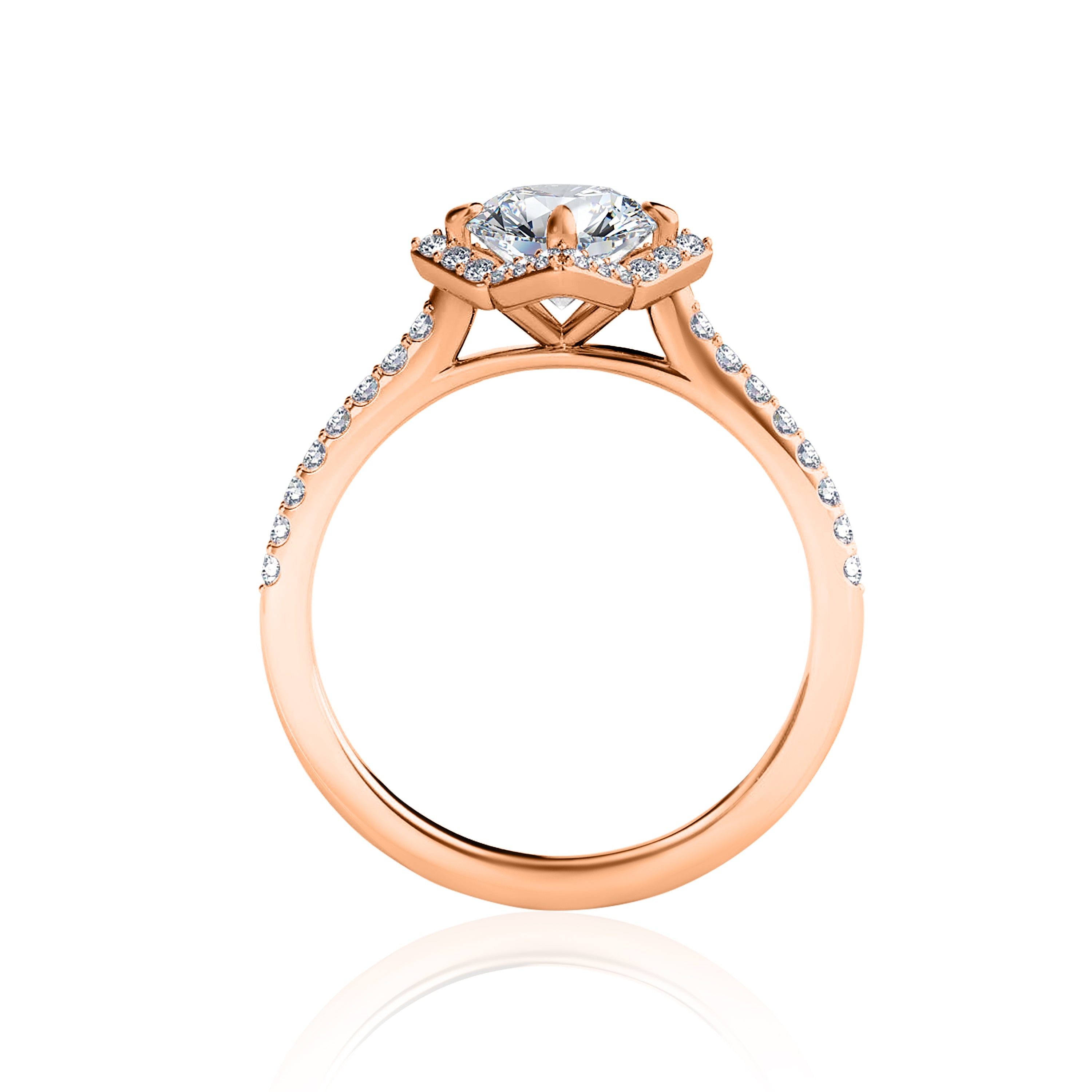 #Metal_14K Rose Gold#Prong_Standard#Shape_Round