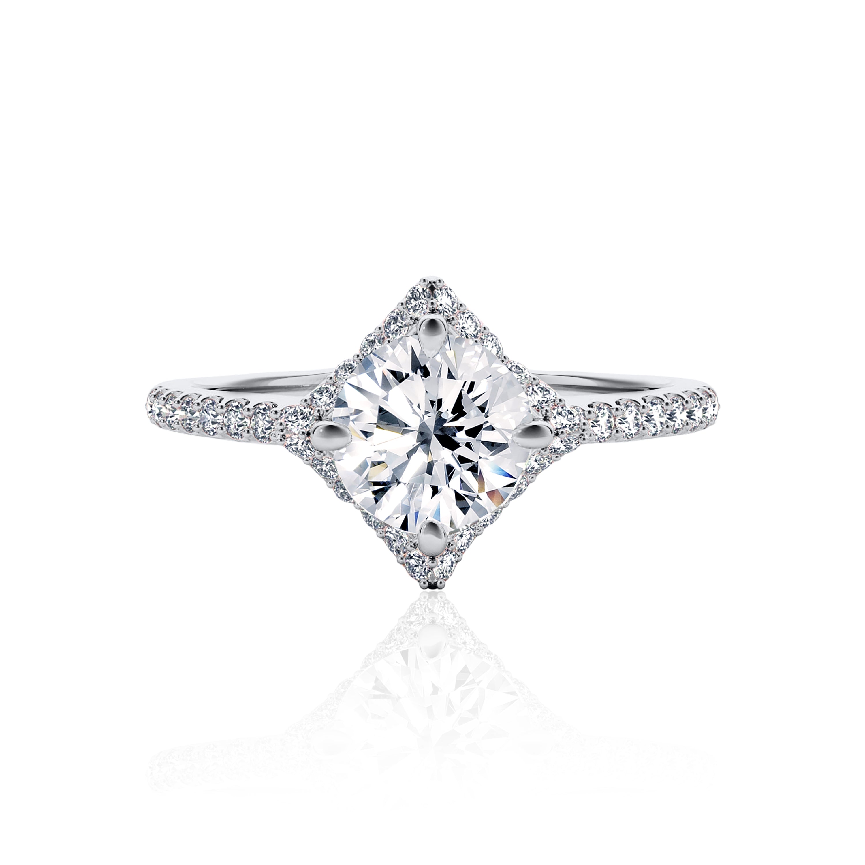 #Metal_14K White Gold#Prong_Standard#Shape_Round#Metal_18K White Gold