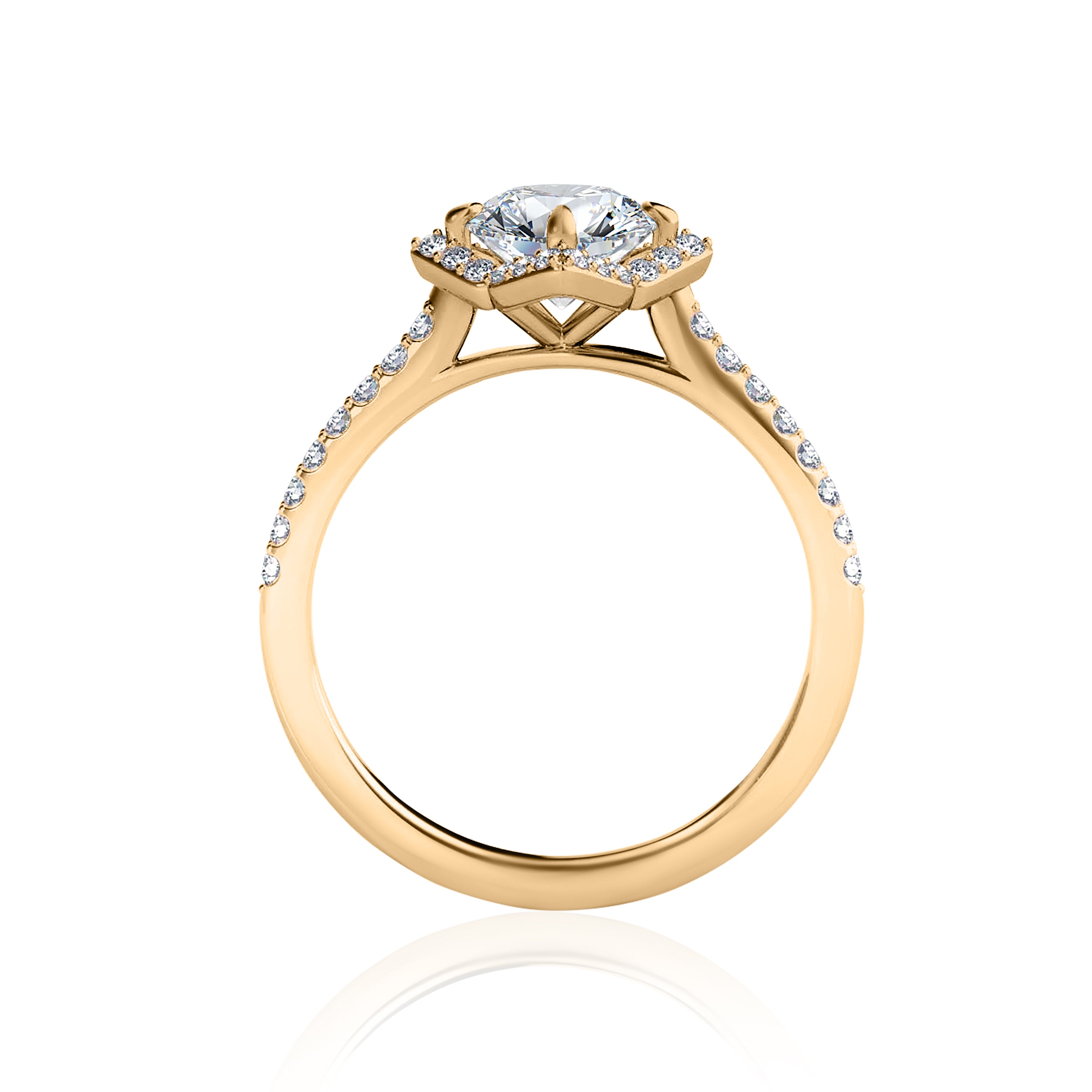 #Metal_14K Yellow Gold#Prong_Standard#Shape_Round#Metal_18K Yellow Gold