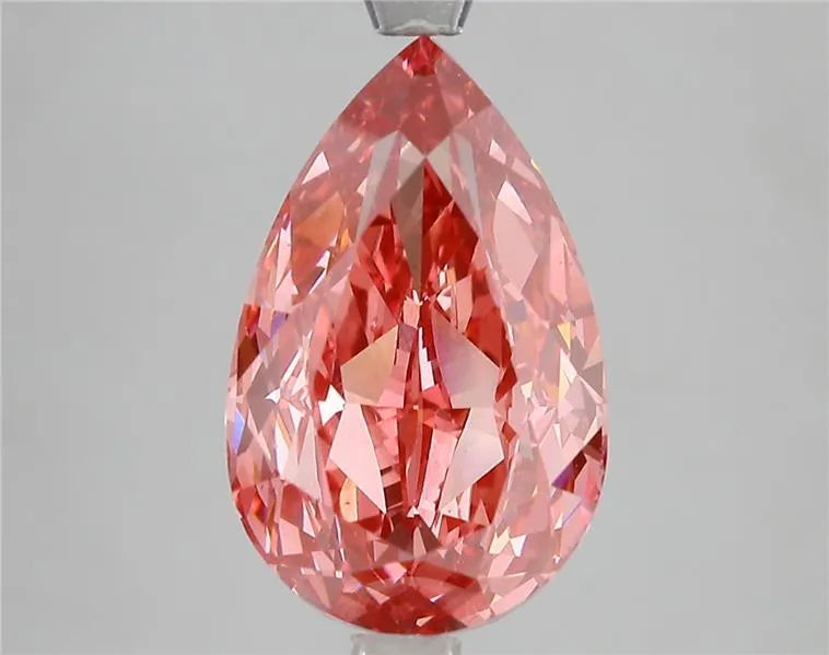 5.21ct Pear Lab Grown Diamond (Colour Fancy Vivid Pink, Clarity VS1, IGI Certified)