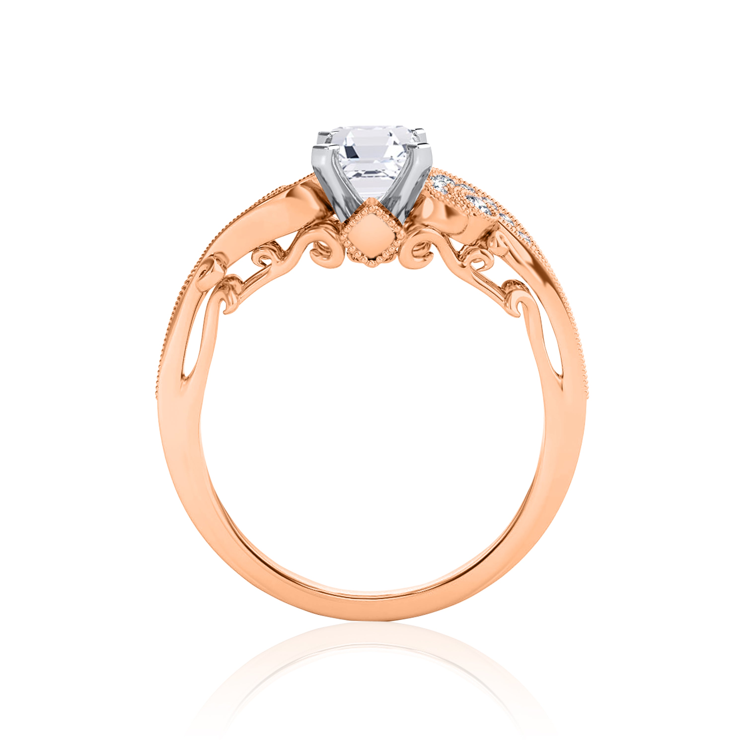 #Metal_14K Rose Gold#Prong_Standard#Shape_Radiant