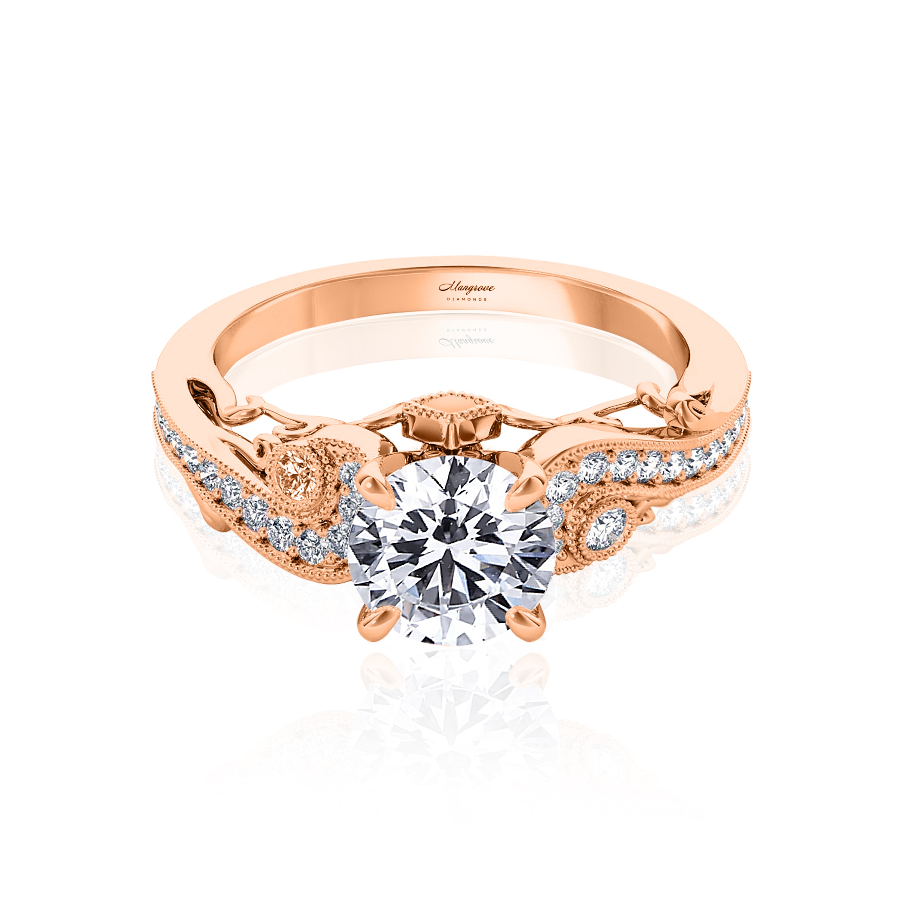 #Metal_14K Rose Gold#Prong_Standard#Shape_Round