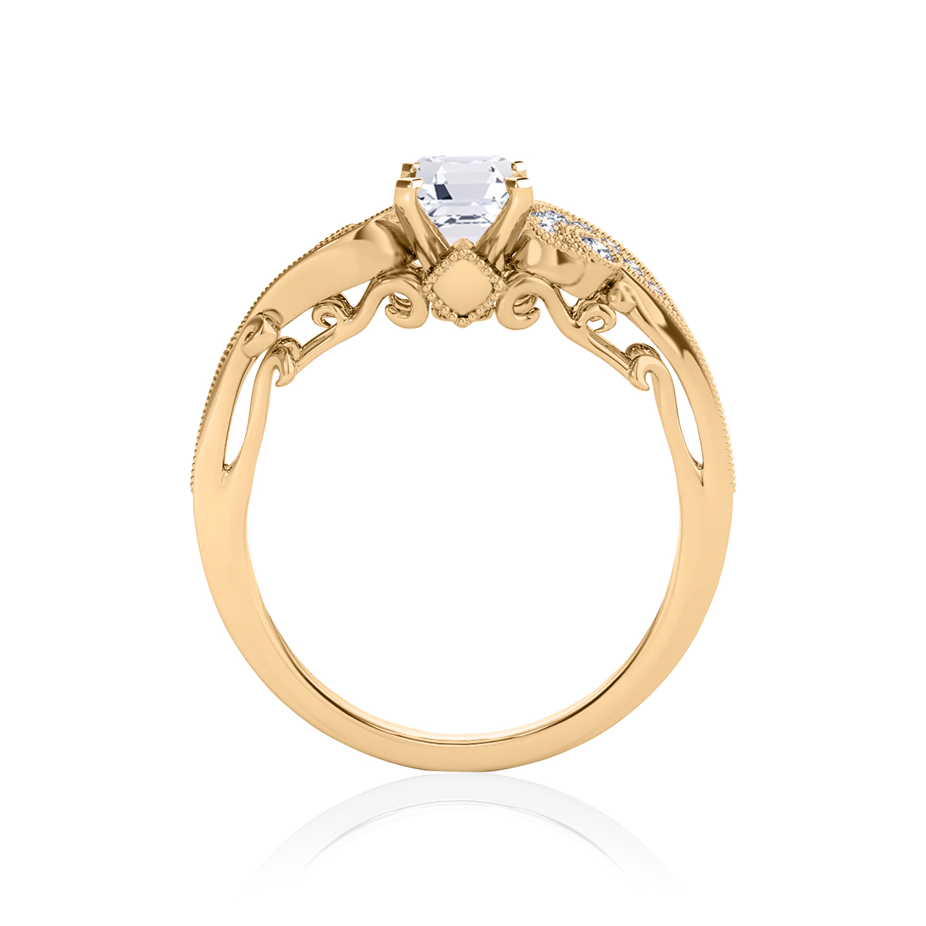 #Metal_14K Yellow Gold#Prong_Standard#Shape_Radiant#Metal_18K Yellow Gold