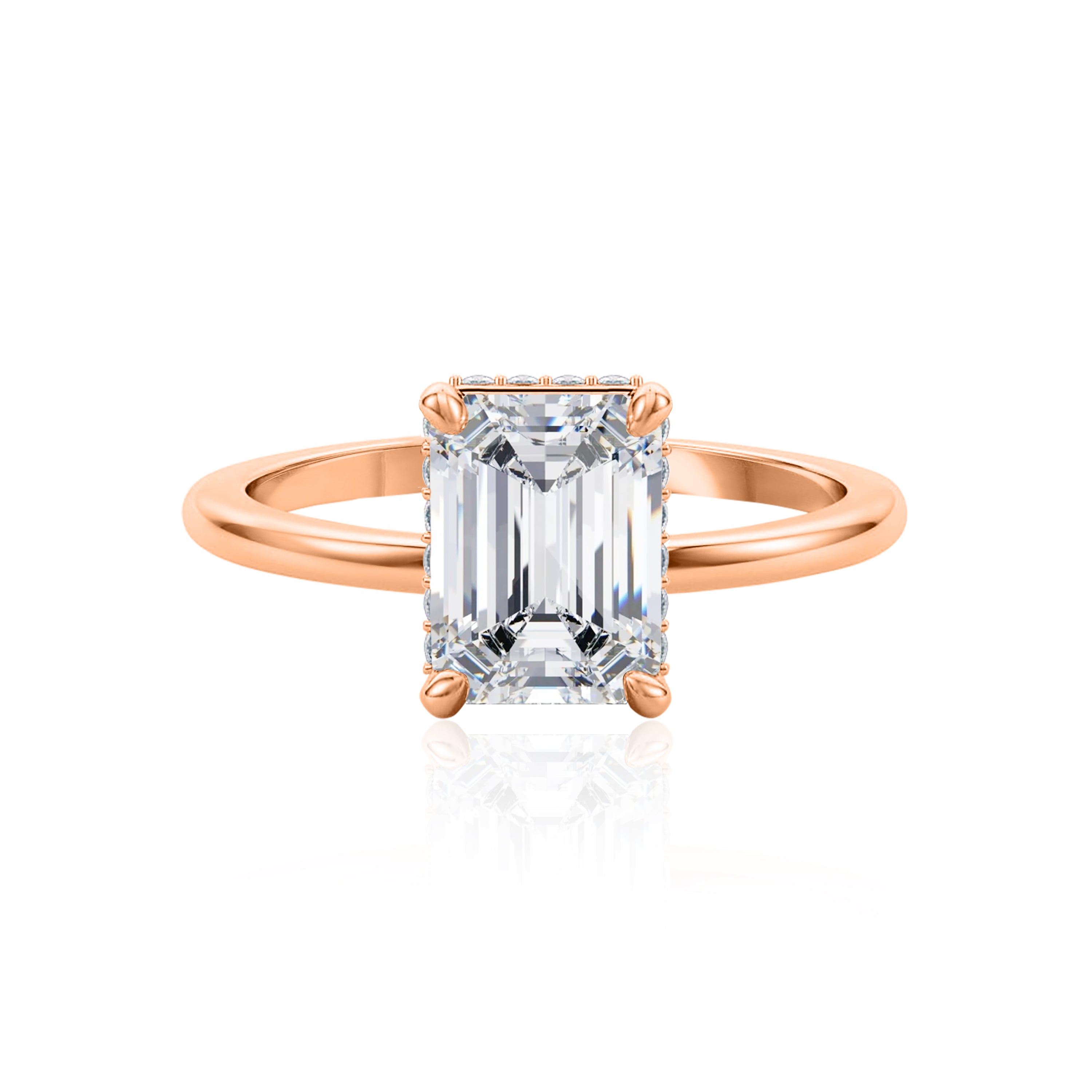 #Metal_14K Rose Gold#Shape_Emerald