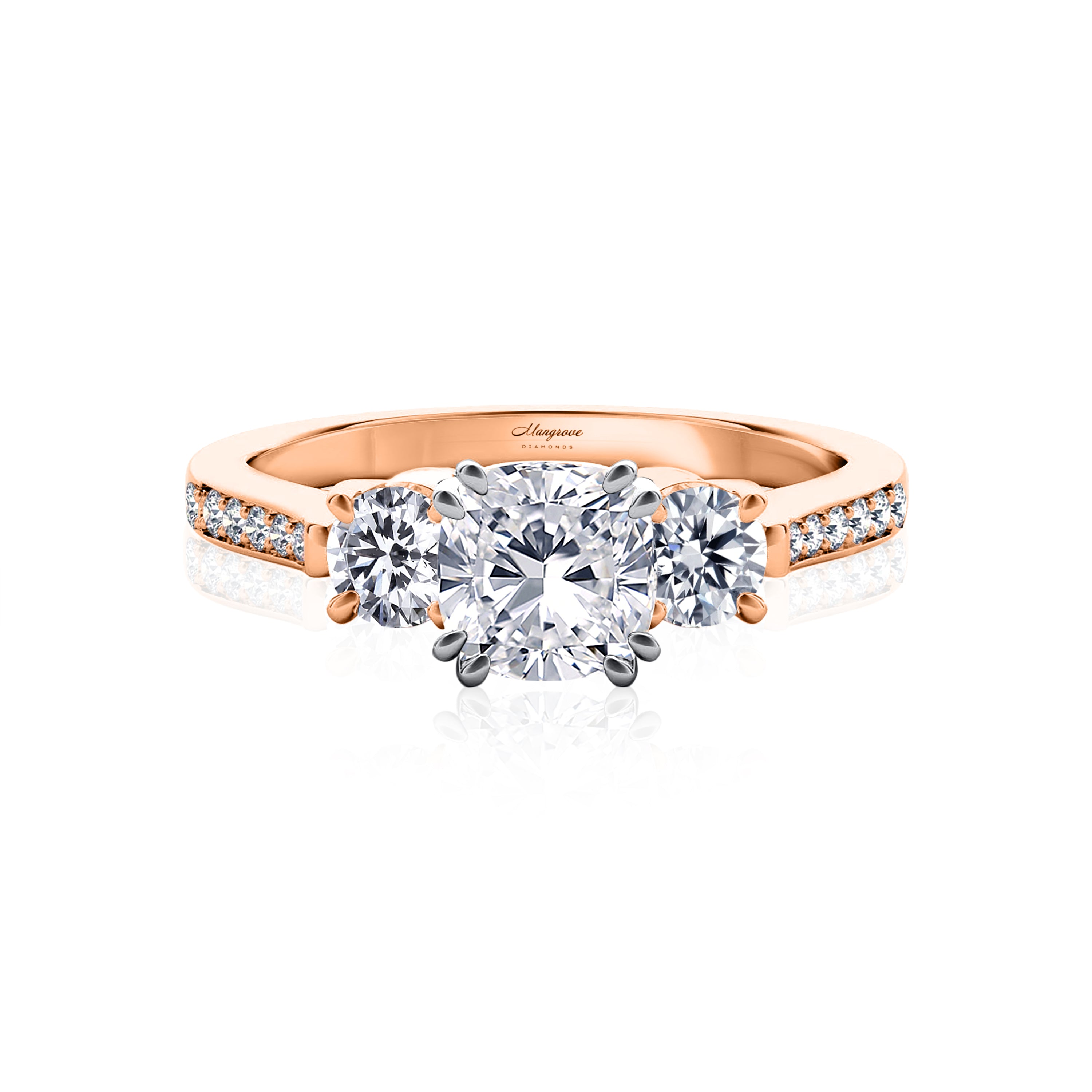 #Metal_14K Rose Gold#Prong_Standard#Shape_Cushion