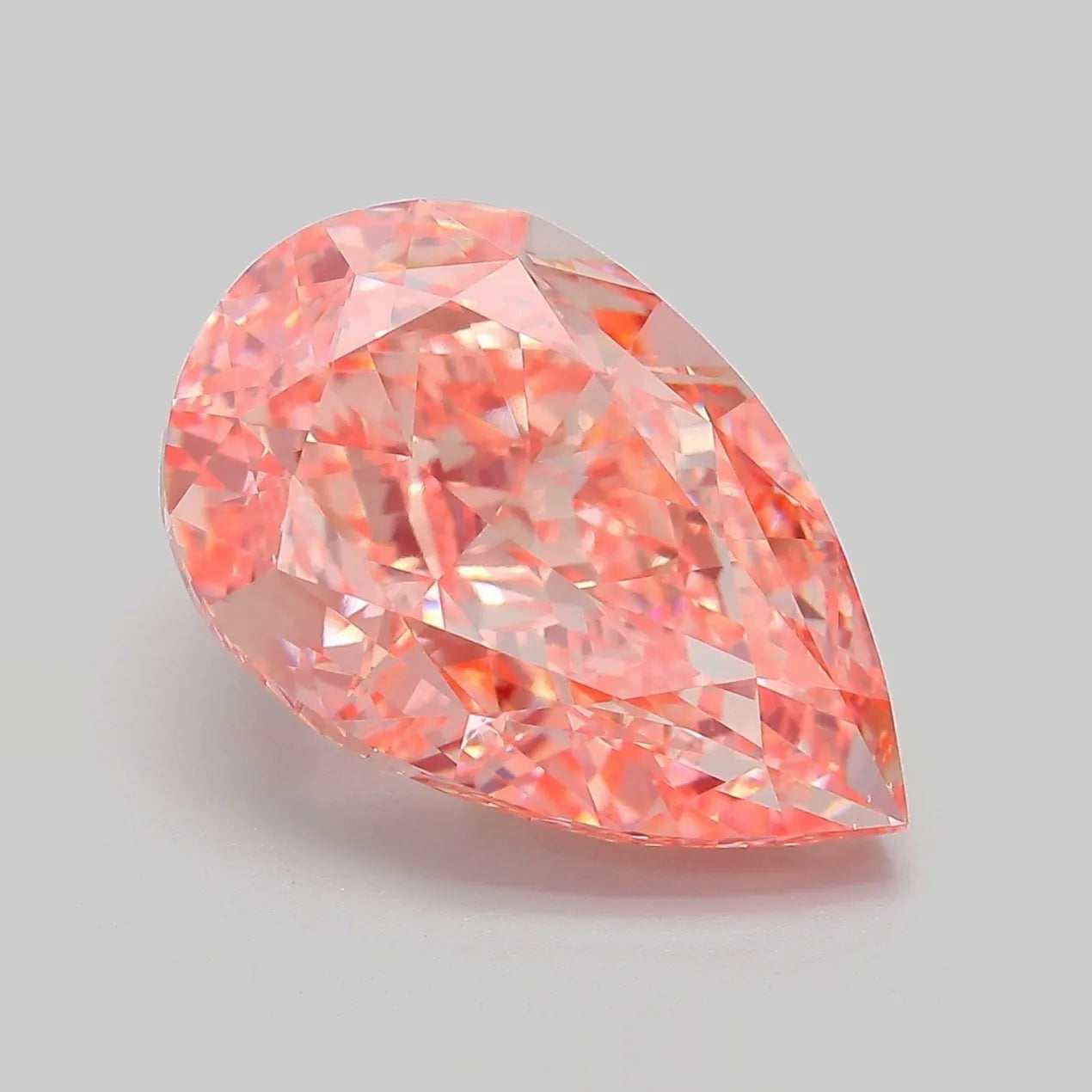 9.54ct Pear Lab Grown Diamond (Colour Fancy Vivid Pink, Clarity VVS2, IGI Certified)