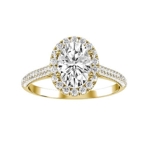 Oval Lab-grown Diamond Bridal Ring — down
