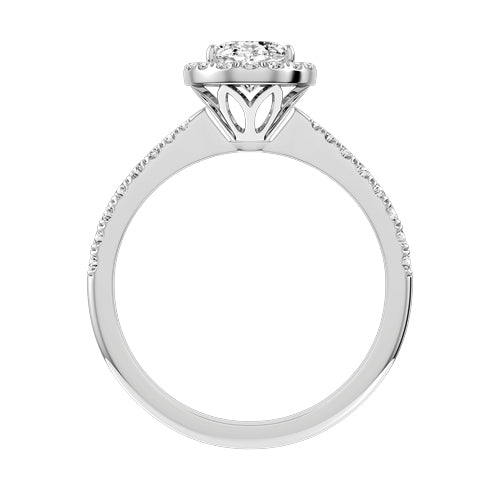 Oval Lab-grown Diamond Bridal Ring — front