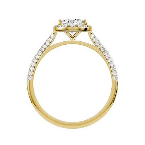 Oval Lab-grown Diamond Bridal Ring — front
