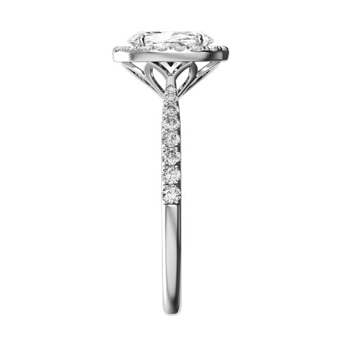 Oval Lab-grown Diamond Bridal Ring
