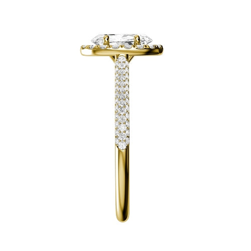Oval Lab-grown Diamond Bridal Ring — side