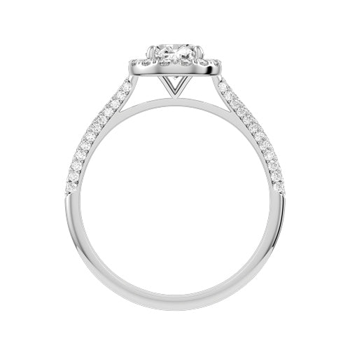 Round Lab-grown Diamond Bridal Ring — front