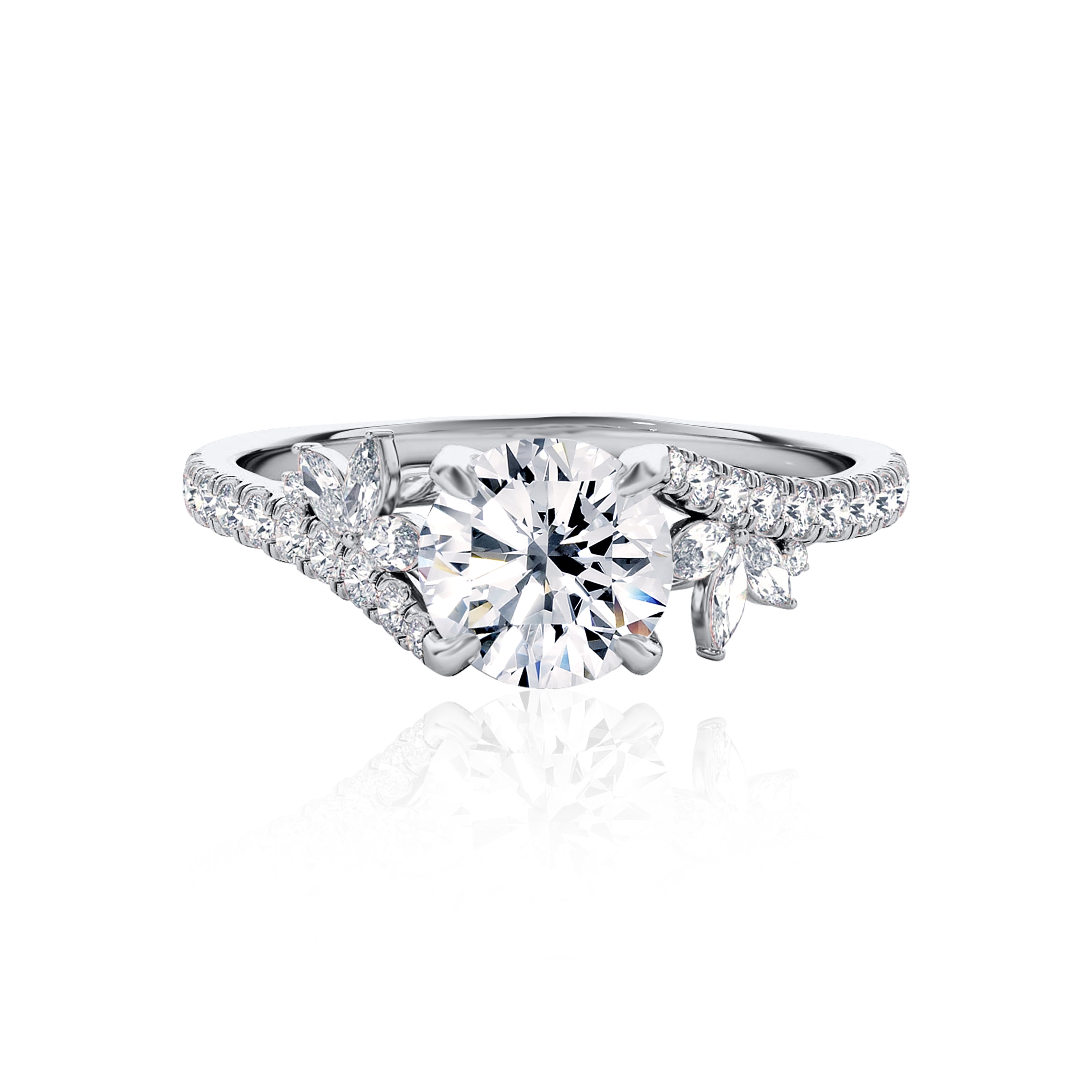 #Metal_14K White Gold#Shape_Round#Metal_18K White Gold#Metal_Platinum