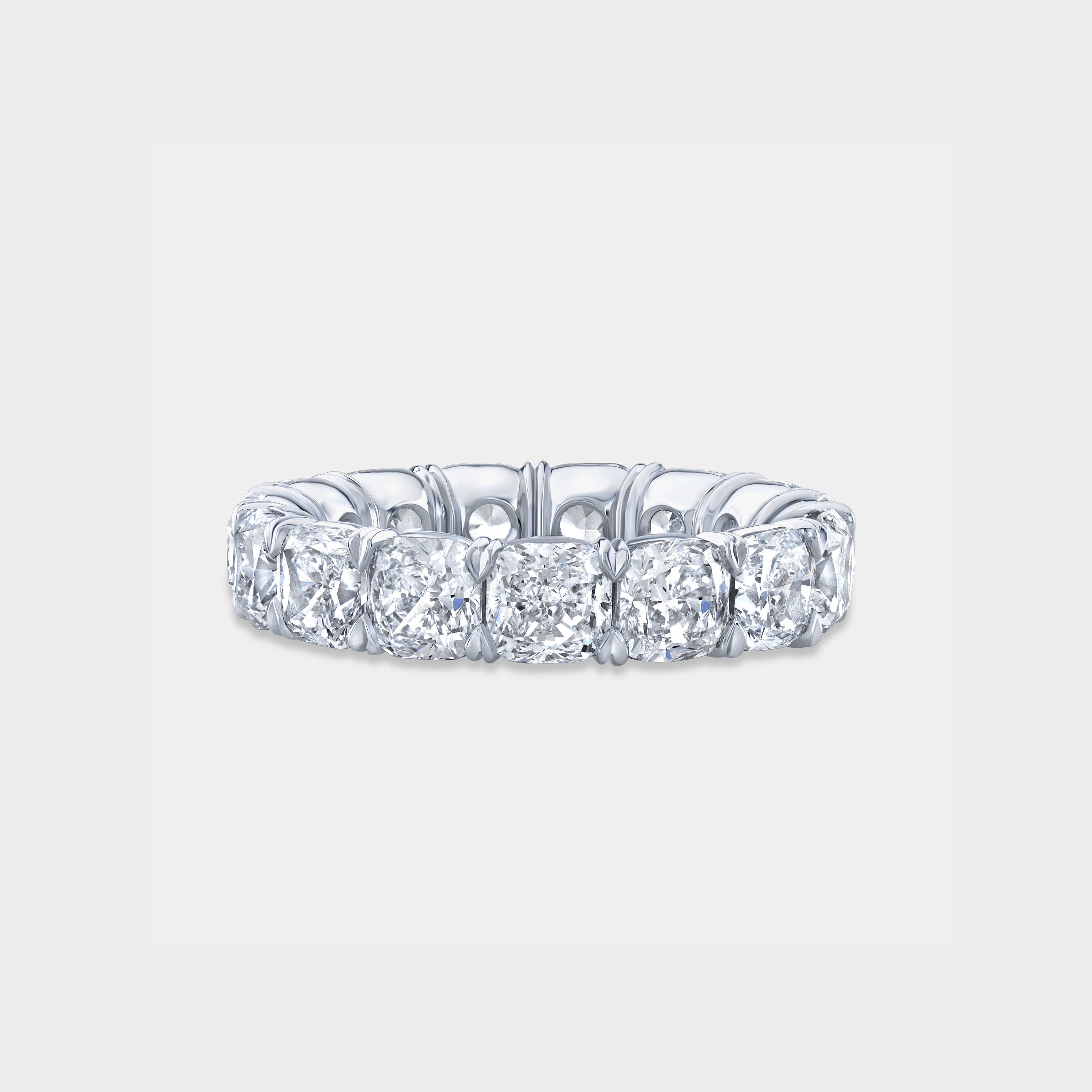 7.25ct Cushion Diamond Platinum Eternity Band