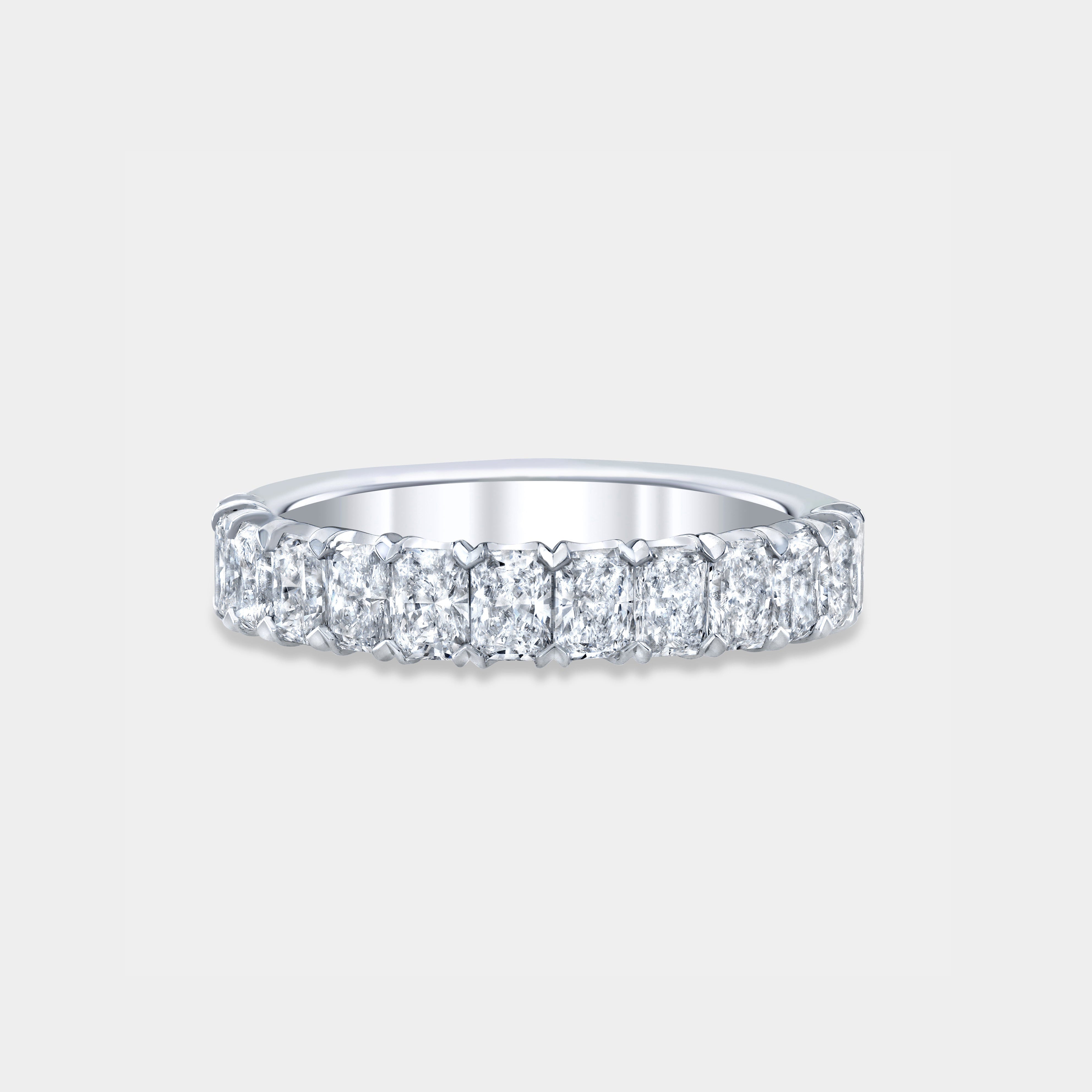 1.50ct Chloe Extra Petite 0.10ct Each Radiant Cut Diamond Wedding Band in Platinum