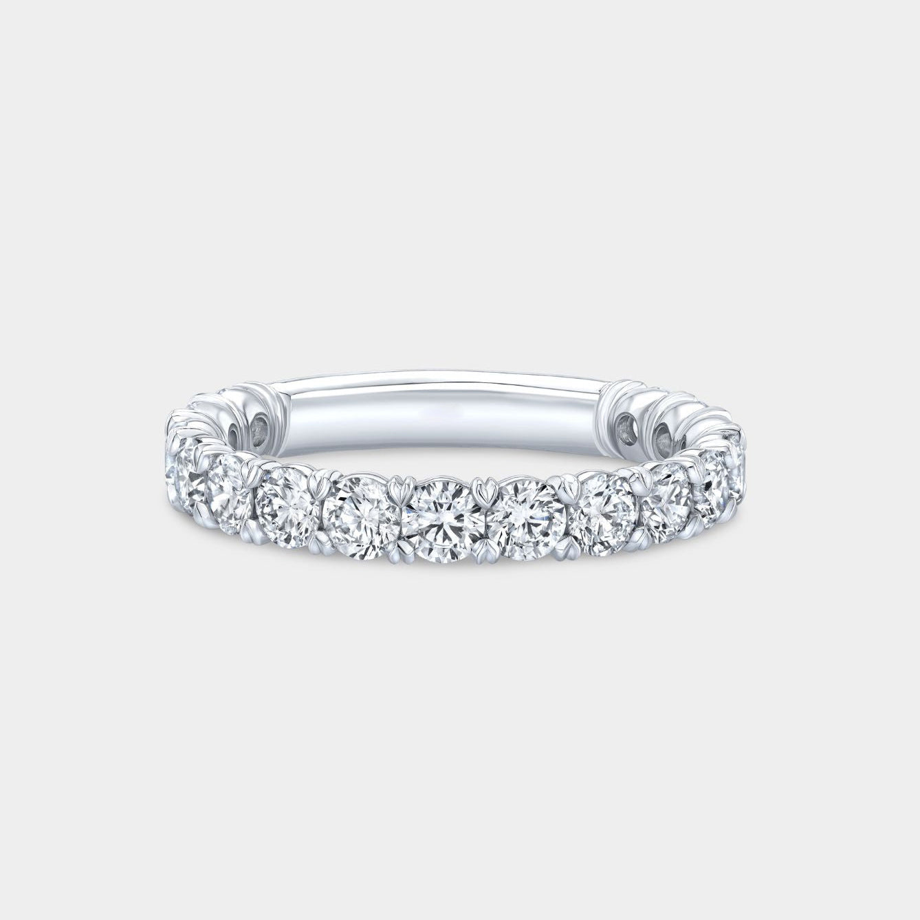 1ct Victoria Round Diamond Platinum Wedding Band