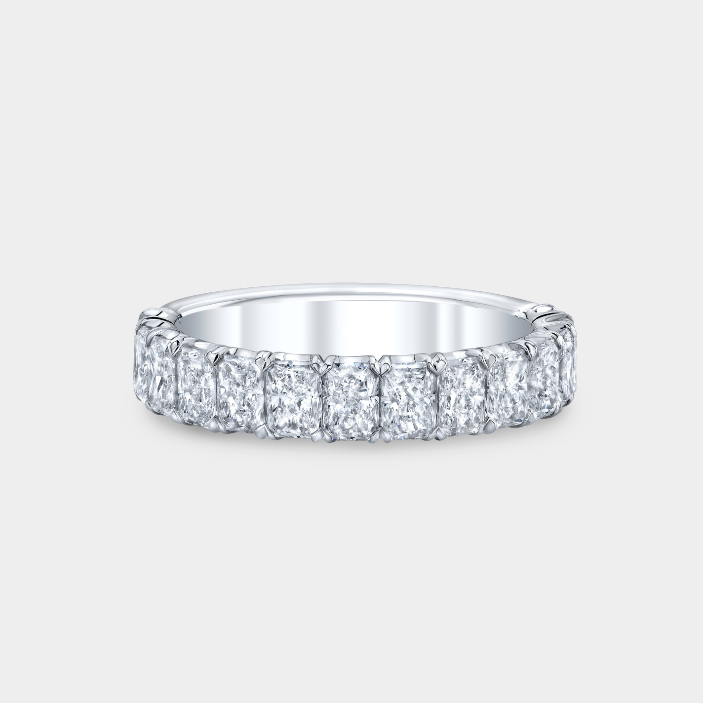 2ct Radiant Diamond Chloe 3.80mm Platinum Wedding Band