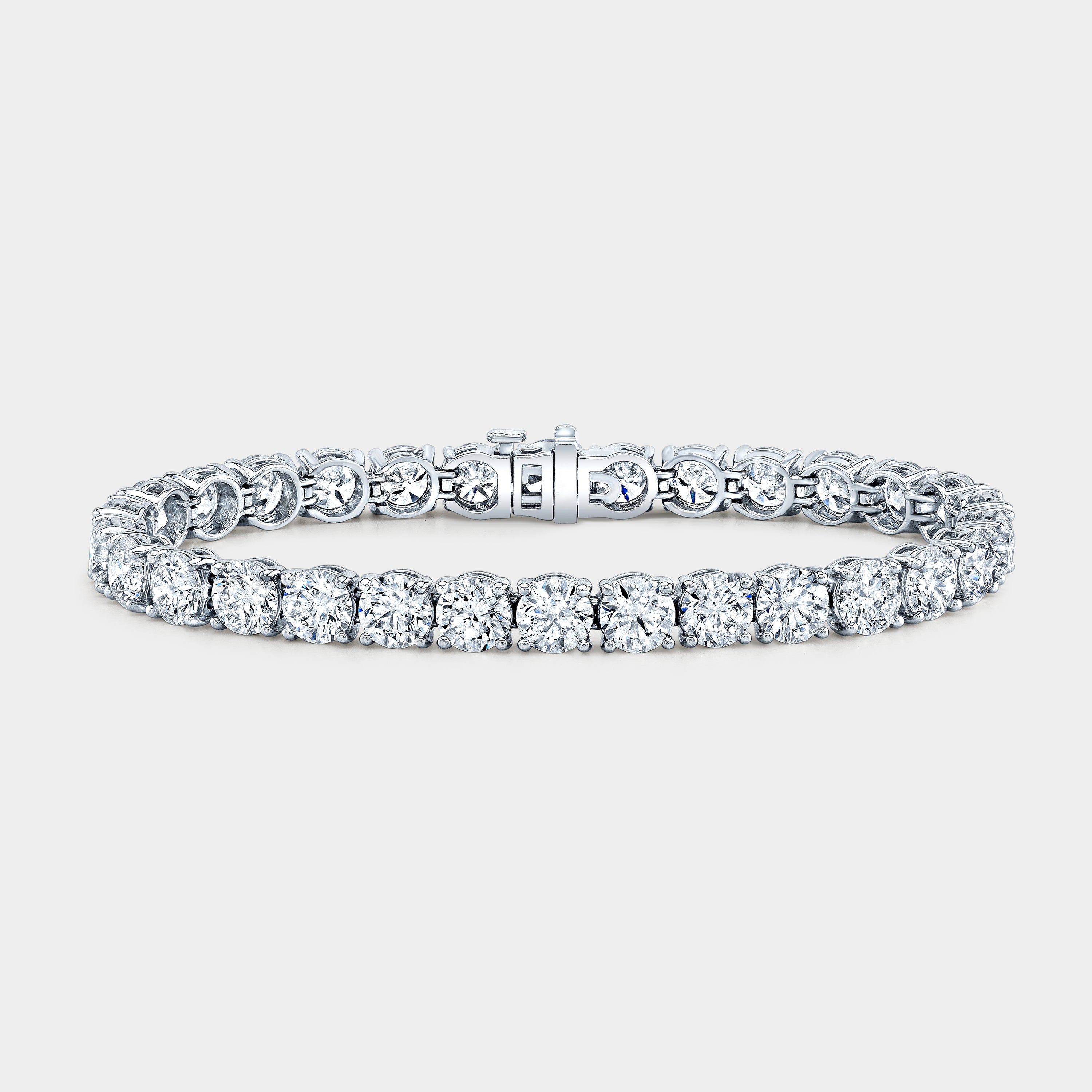 20ct Round Diamond White Gold Tennis Bracelet