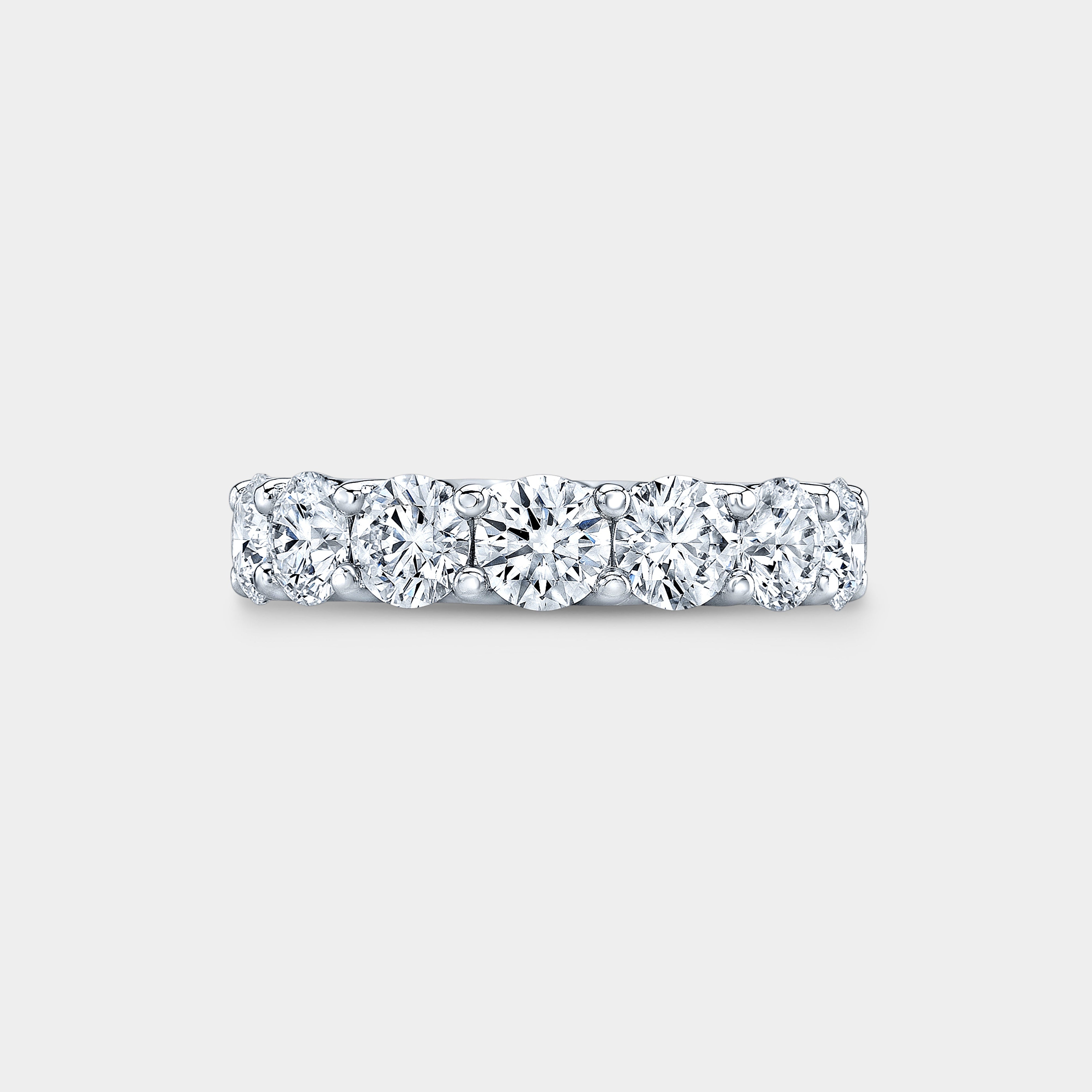 4.50ct Round Diamond U Gallery Platinum Eternity Band