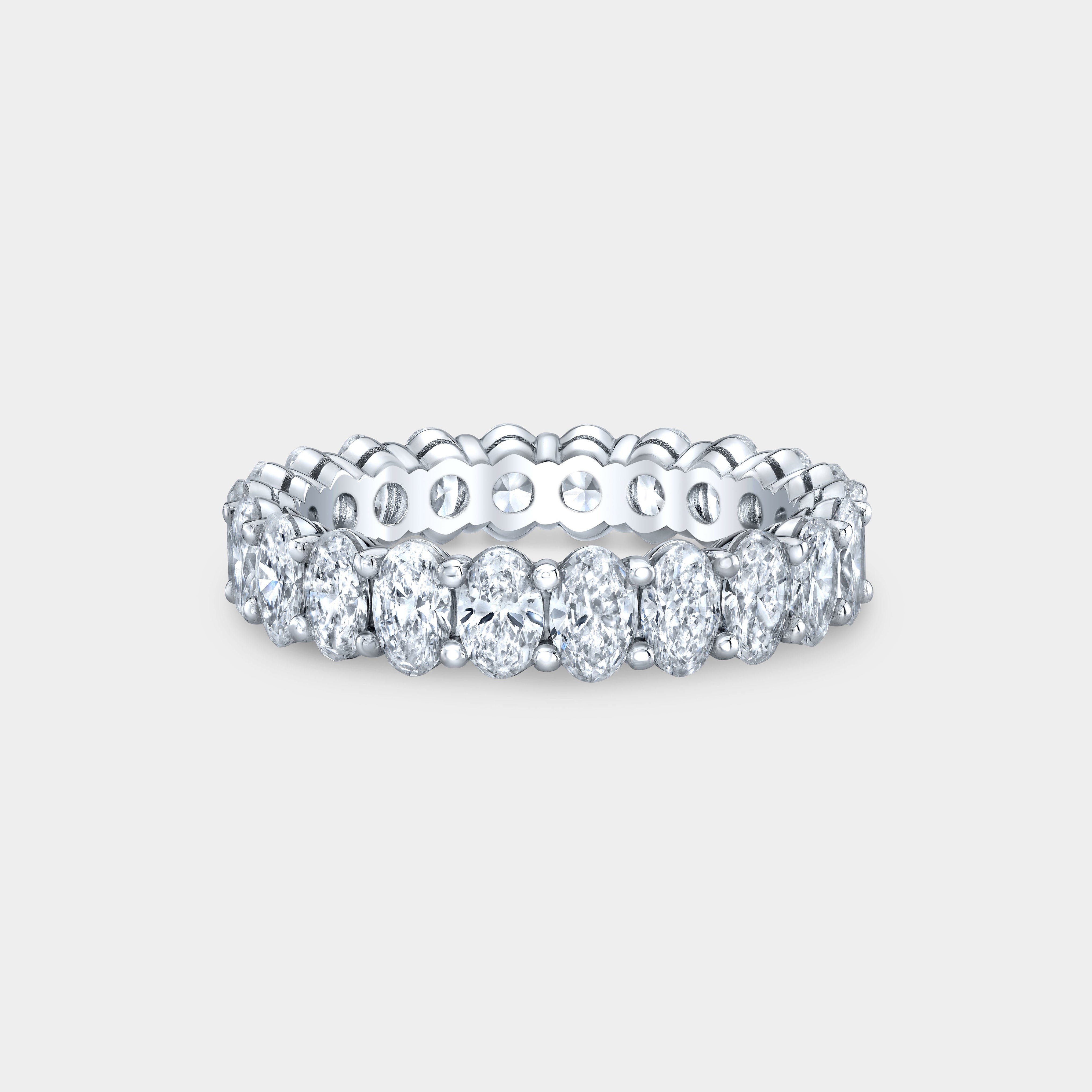 2.75ct Oval Diamond Platinum Eternity Band