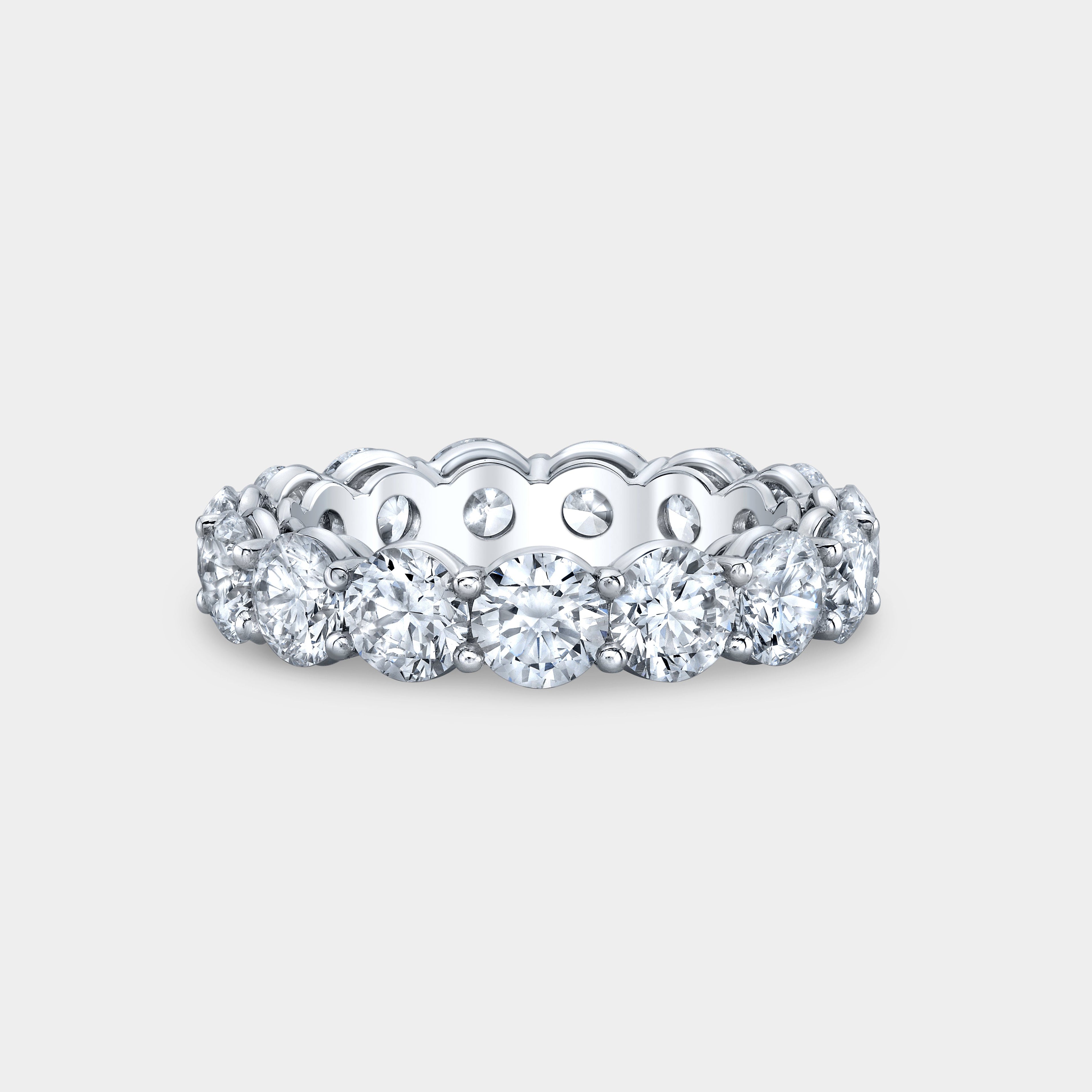 5ct Round Diamond Double Gallery Platinum Eternity Band